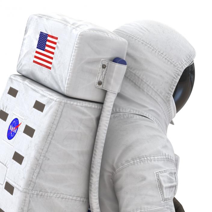 3D Astronaut NASA Wearing Spacesuit A7L Pose 2 model