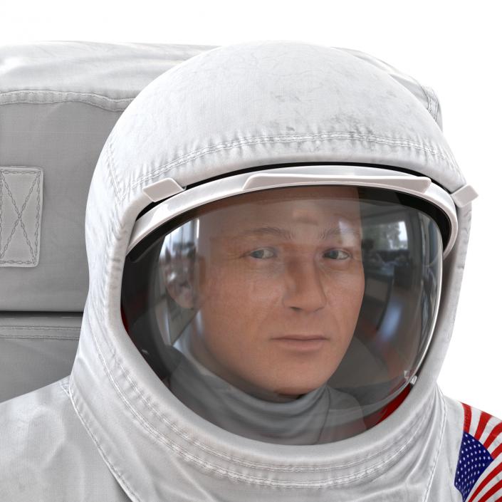 3D Astronaut NASA Wearing Spacesuit A7L Pose 2 model