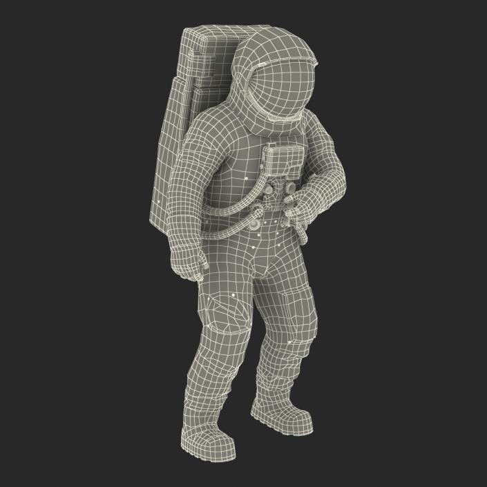 3D Astronaut NASA Wearing Spacesuit A7L Pose 2 model