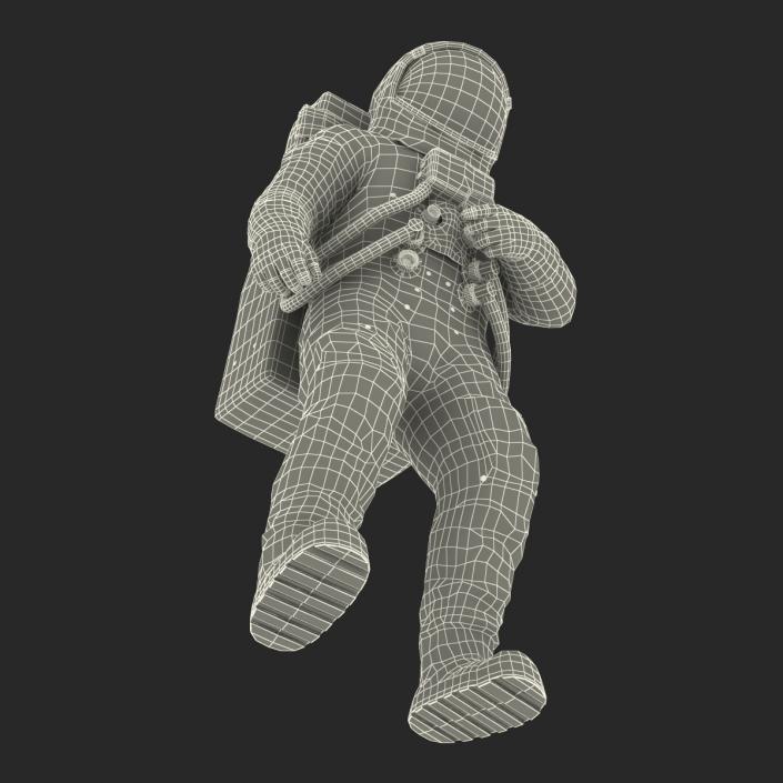 3D Astronaut NASA Wearing Spacesuit A7L Pose 2 model