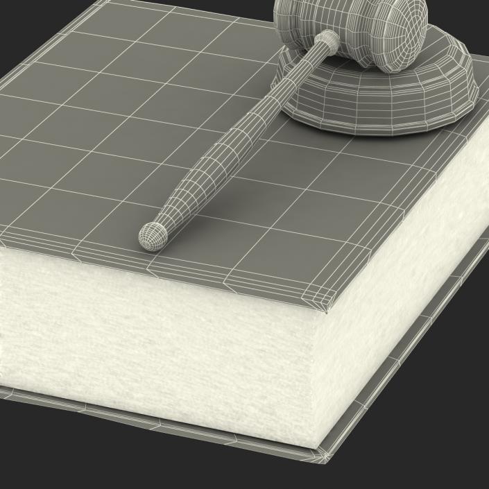 3D model Law Book and Gavel 2