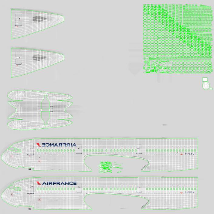 Airbus A321 Air France 3D