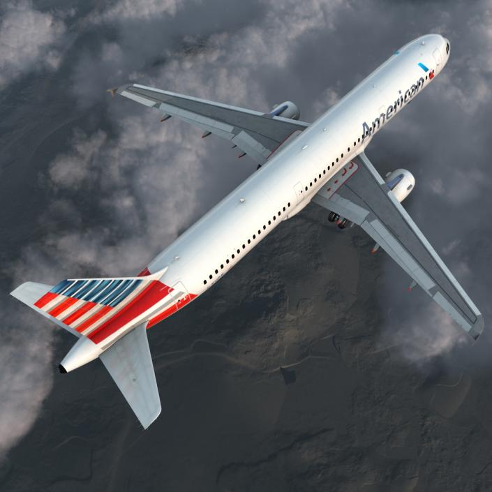 Airbus A321 American Airlines 3D model