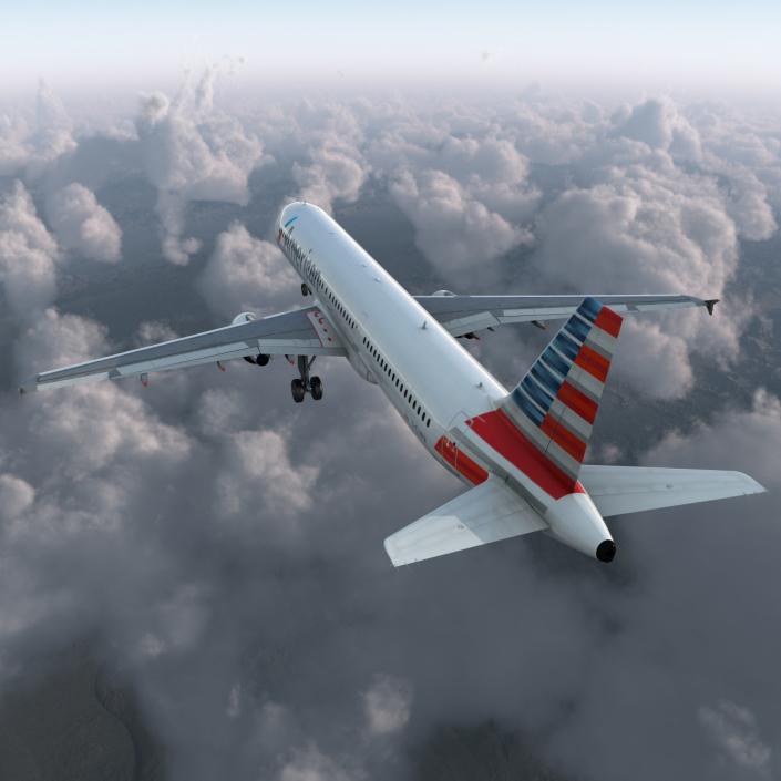 Airbus A321 American Airlines 3D model