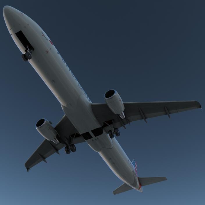 Airbus A321 American Airlines 3D model