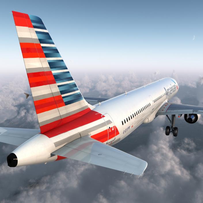 Airbus A321 American Airlines 3D model