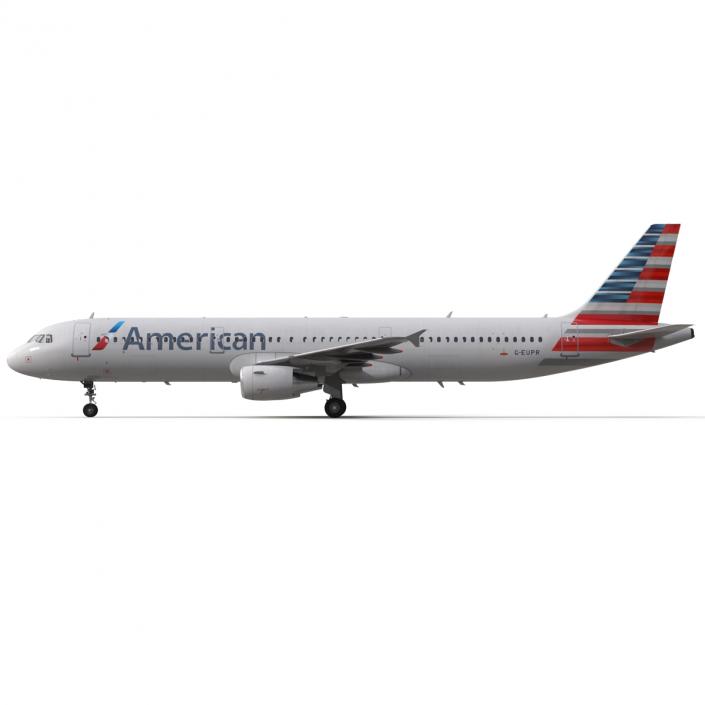 Airbus A321 American Airlines 3D model