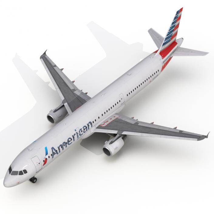 Airbus A321 American Airlines 3D model