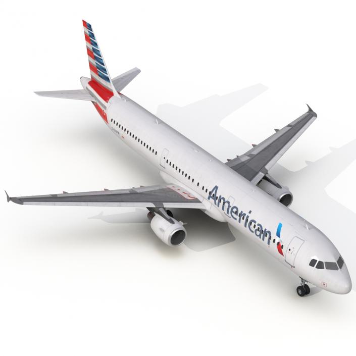 Airbus A321 American Airlines 3D model