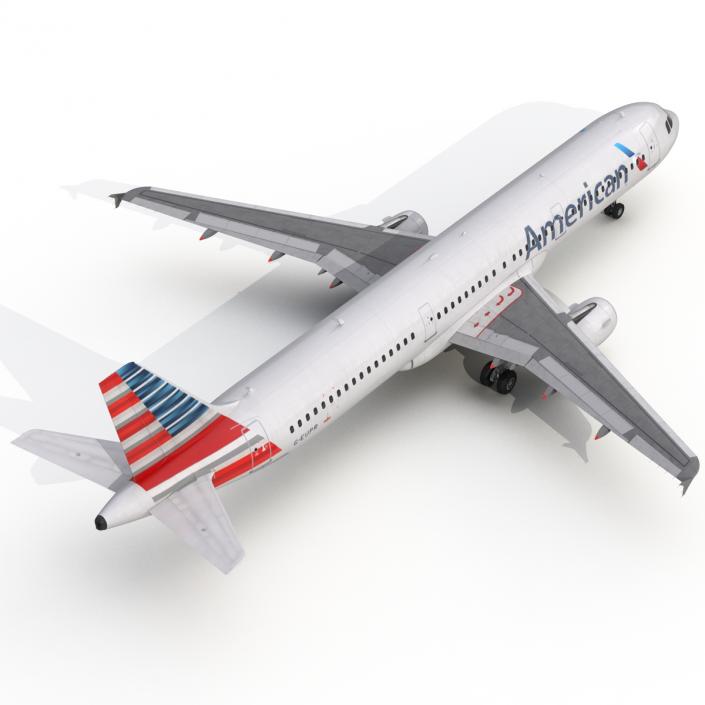 Airbus A321 American Airlines 3D model