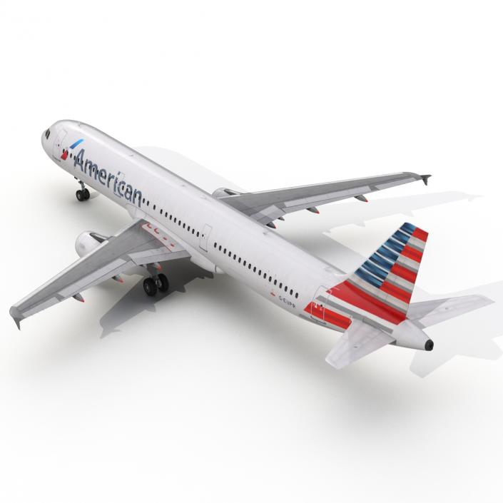 Airbus A321 American Airlines 3D model