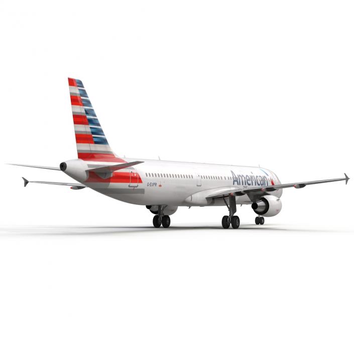 Airbus A321 American Airlines 3D model