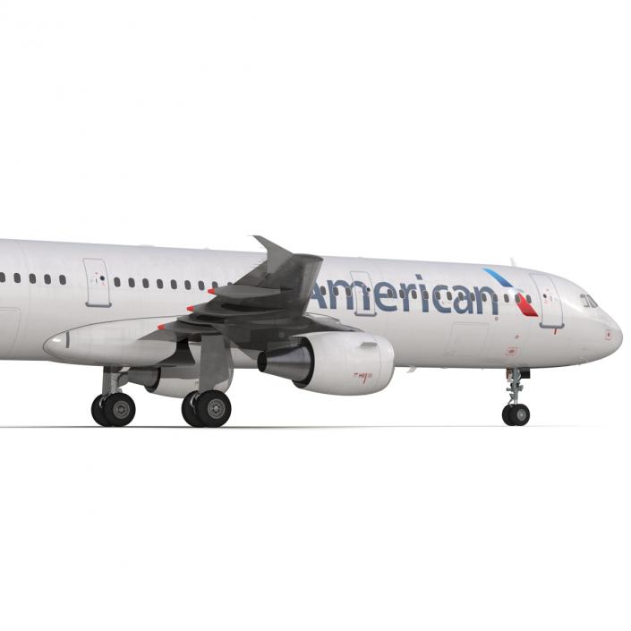 Airbus A321 American Airlines 3D model