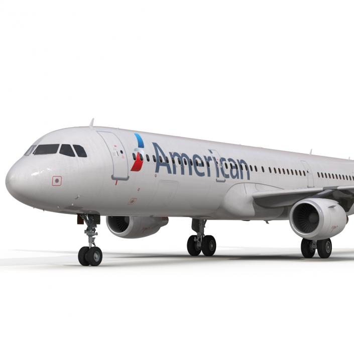 Airbus A321 American Airlines 3D model