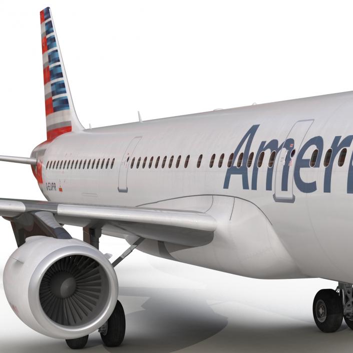 Airbus A321 American Airlines 3D model