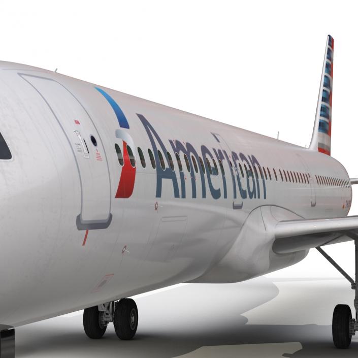 Airbus A321 American Airlines 3D model