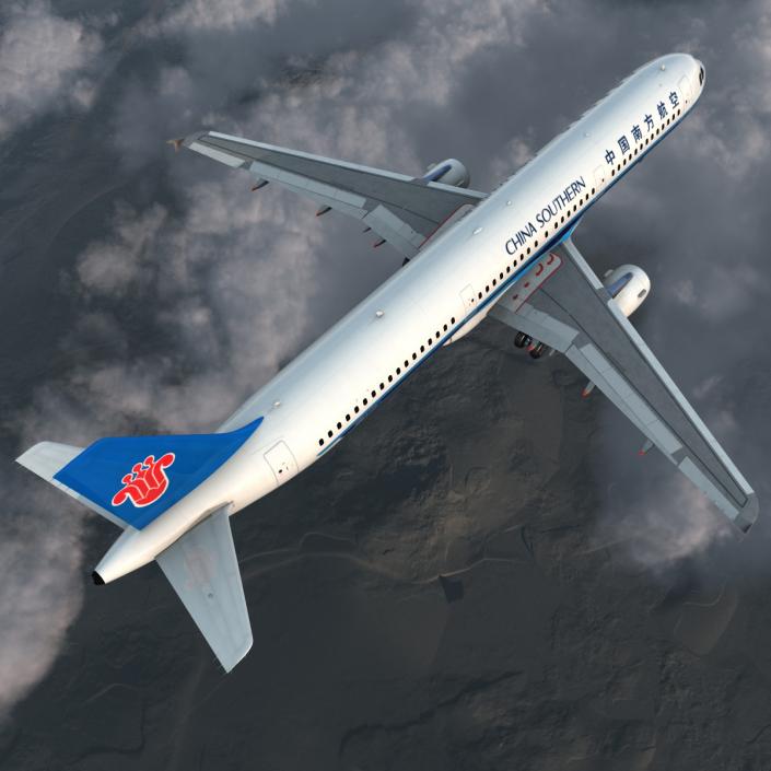 3D model Airbus A321 China Southern Airlines