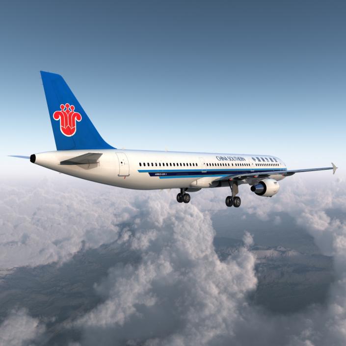 3D model Airbus A321 China Southern Airlines