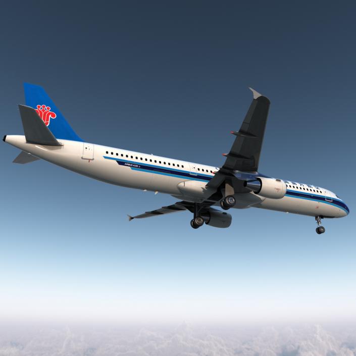 3D model Airbus A321 China Southern Airlines