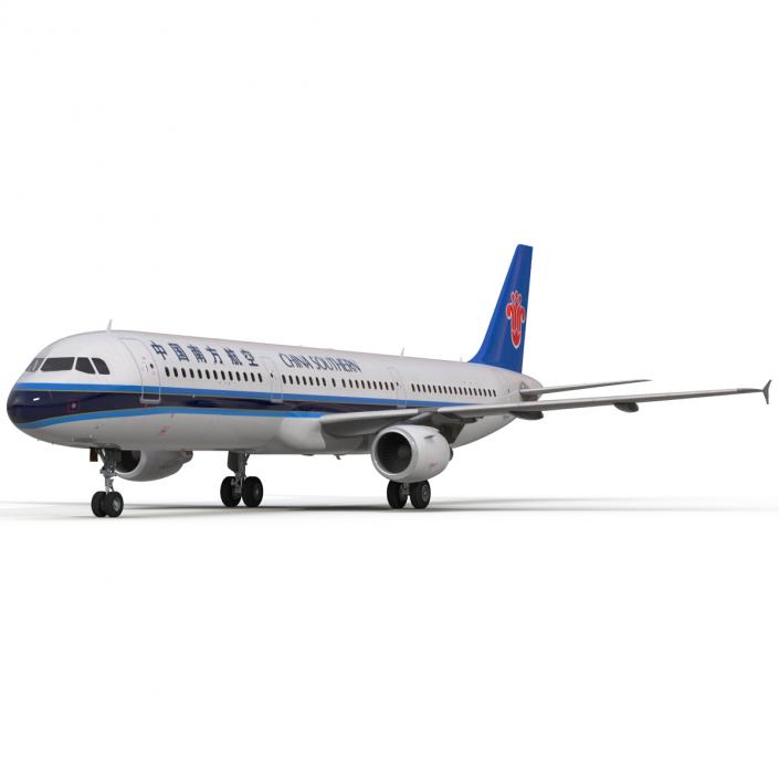 3D model Airbus A321 China Southern Airlines