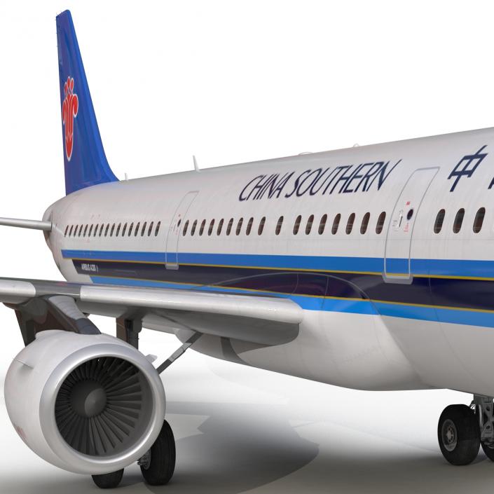 3D model Airbus A321 China Southern Airlines