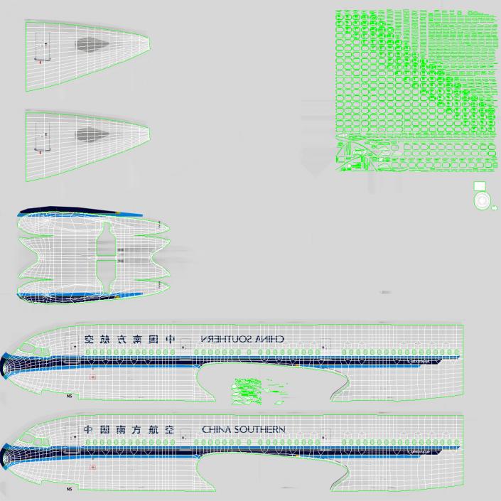 3D model Airbus A321 China Southern Airlines