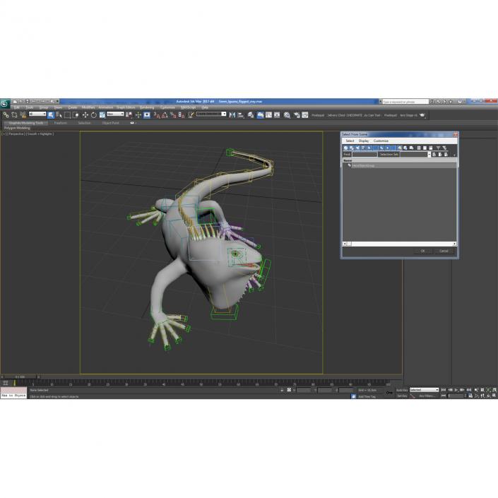 Green Iguana Rigged 3D model