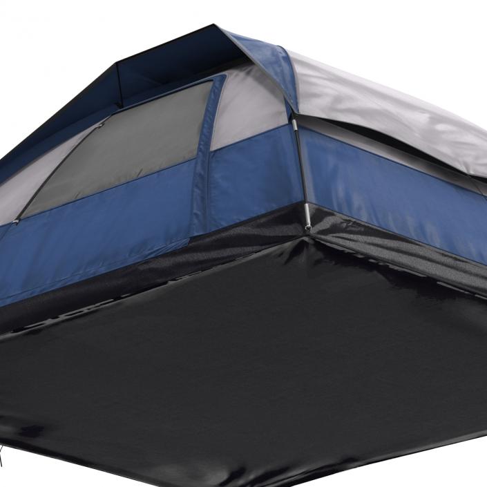 Camping Tent Blue 3D