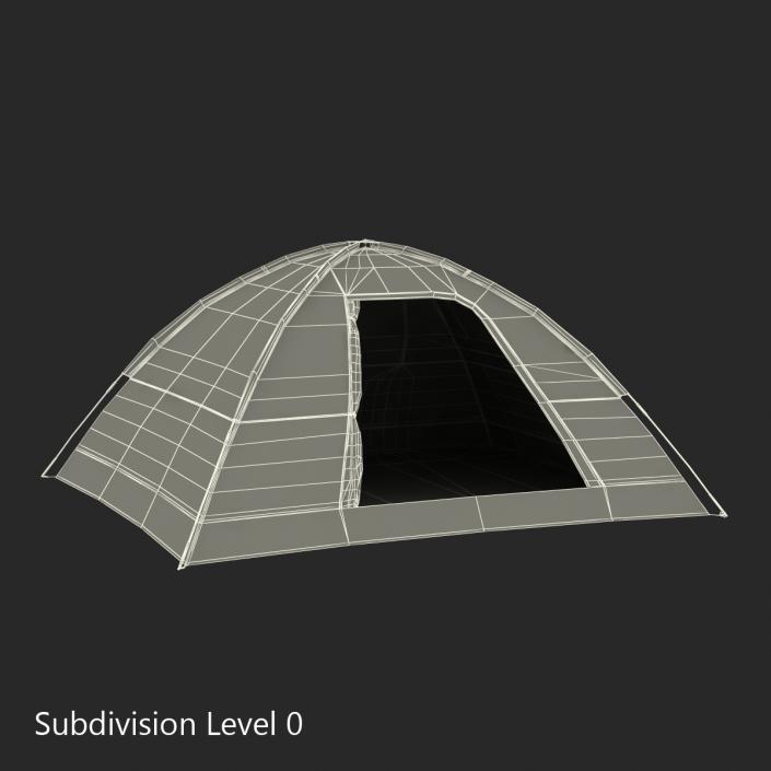 3D Dome Tent Red model