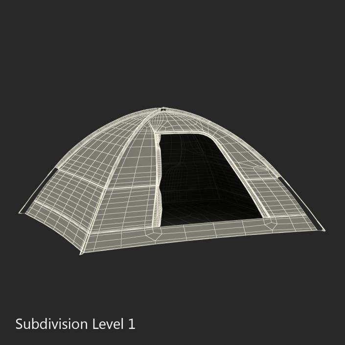 3D Dome Tent Red model