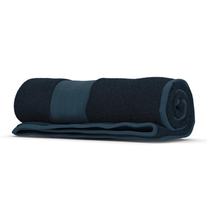 Rolled Towel Blue 3D