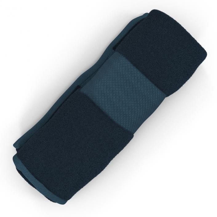 Rolled Towel Blue 3D