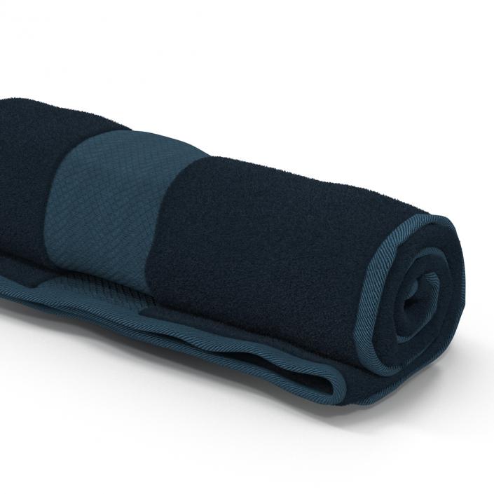 Rolled Towel Blue 3D