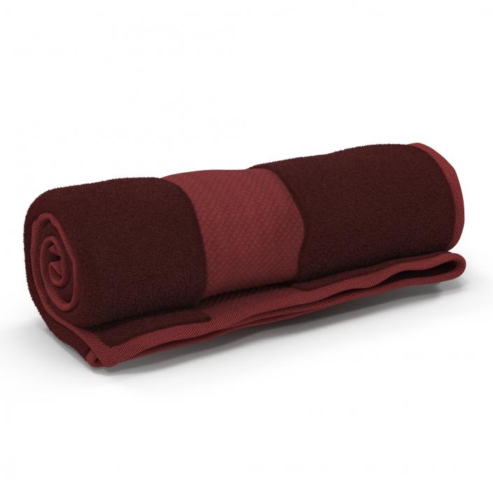 3D Rolled Towel Red