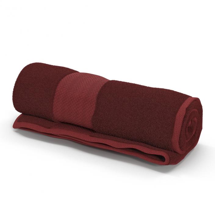 3D Rolled Towel Red