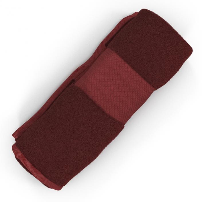 3D Rolled Towel Red