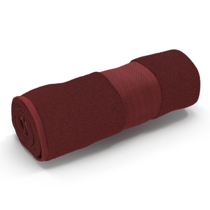 3D Rolled Towel Red