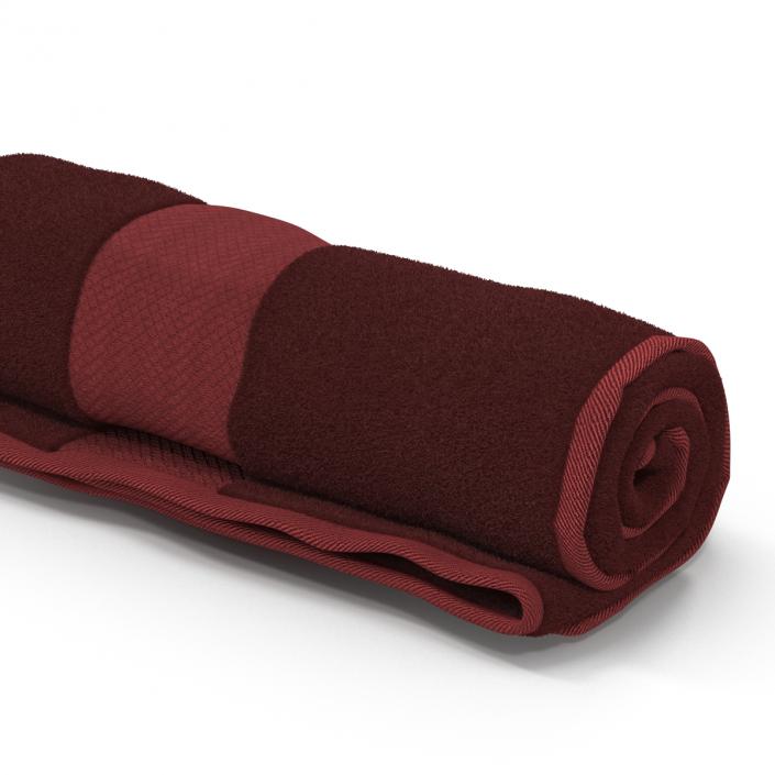 3D Rolled Towel Red