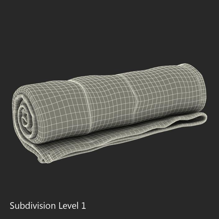 3D Rolled Towel Red