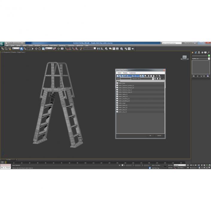 Double Sided Step Ladder 3D model