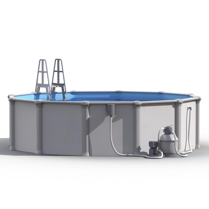 3D Above Ground Swimming Pool 2 model