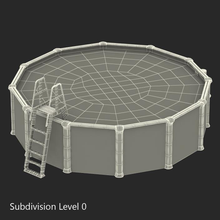 3D Above Ground Swimming Pool 2 model