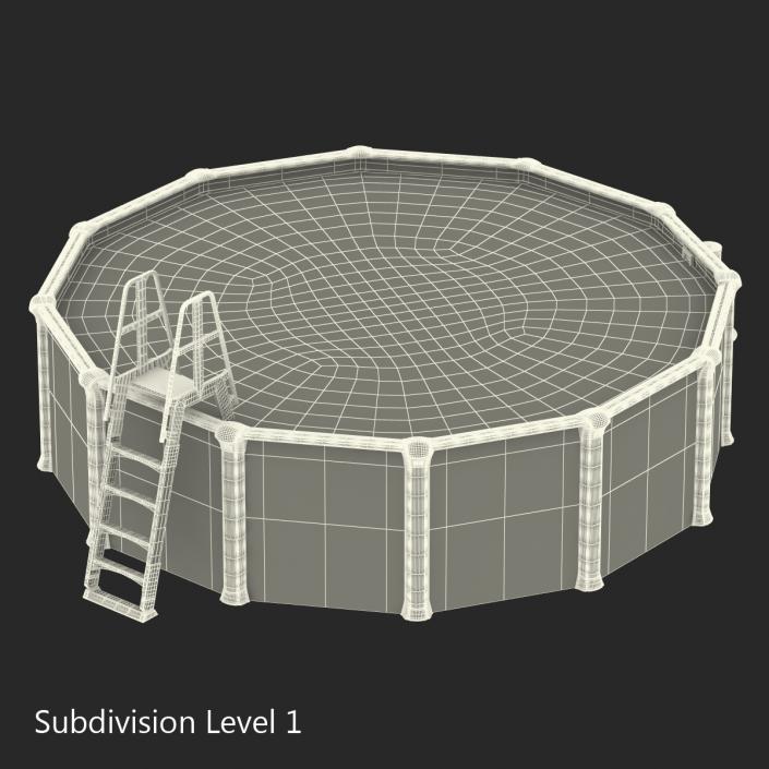 3D Above Ground Swimming Pool 2 model