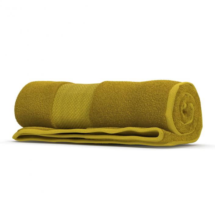 Rolled Towel Yellow 3D model