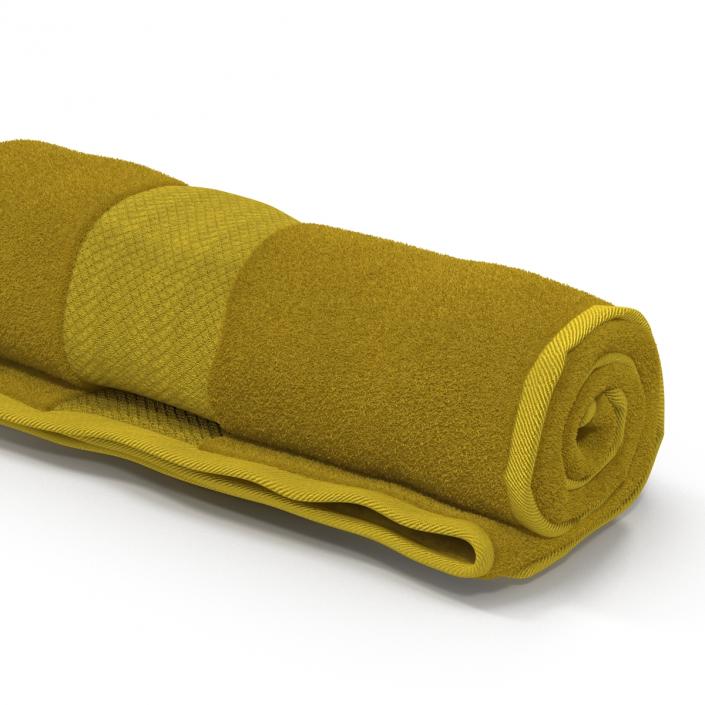 Rolled Towel Yellow 3D model