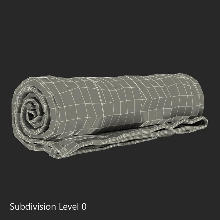 Rolled Towel Yellow 3D model