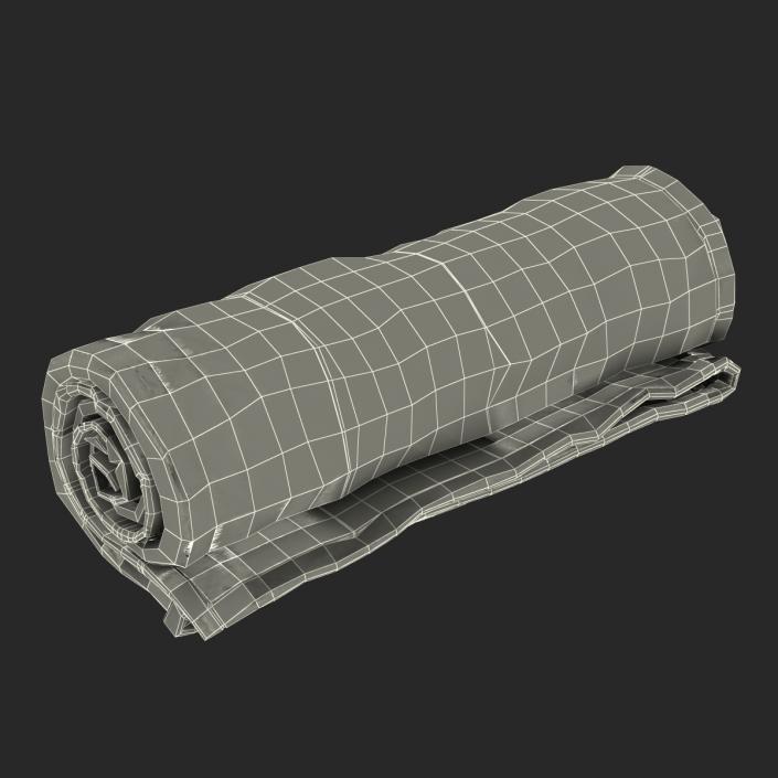 Rolled Towel Yellow 3D model