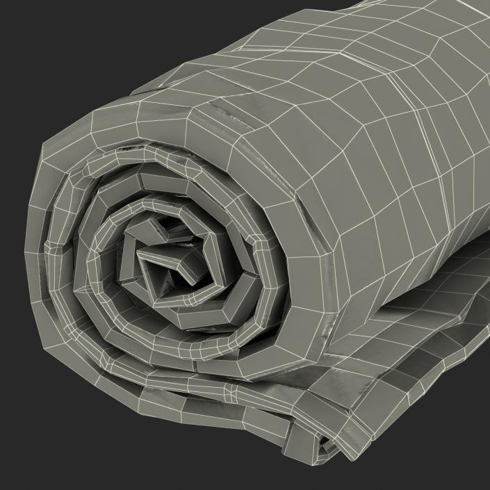 Rolled Towel Yellow 3D model