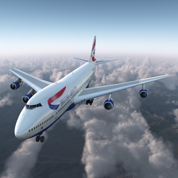 3D Boeing 747-100B British Airways