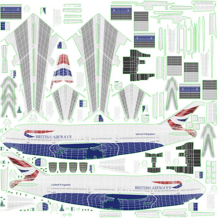 3D Boeing 747-100B British Airways